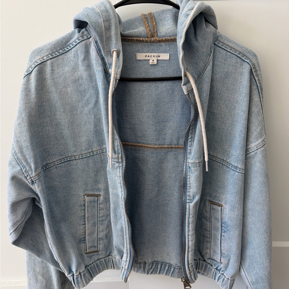 PacSun Light Blue Hooded Denim Jacket